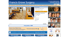 Desktop Screenshot of francisgrovesurgery.co.uk