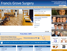 Tablet Screenshot of francisgrovesurgery.co.uk